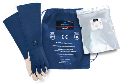 Leather Palm Double Waterproof Shoulder-length Industrial Cryogenic Protection Gloves